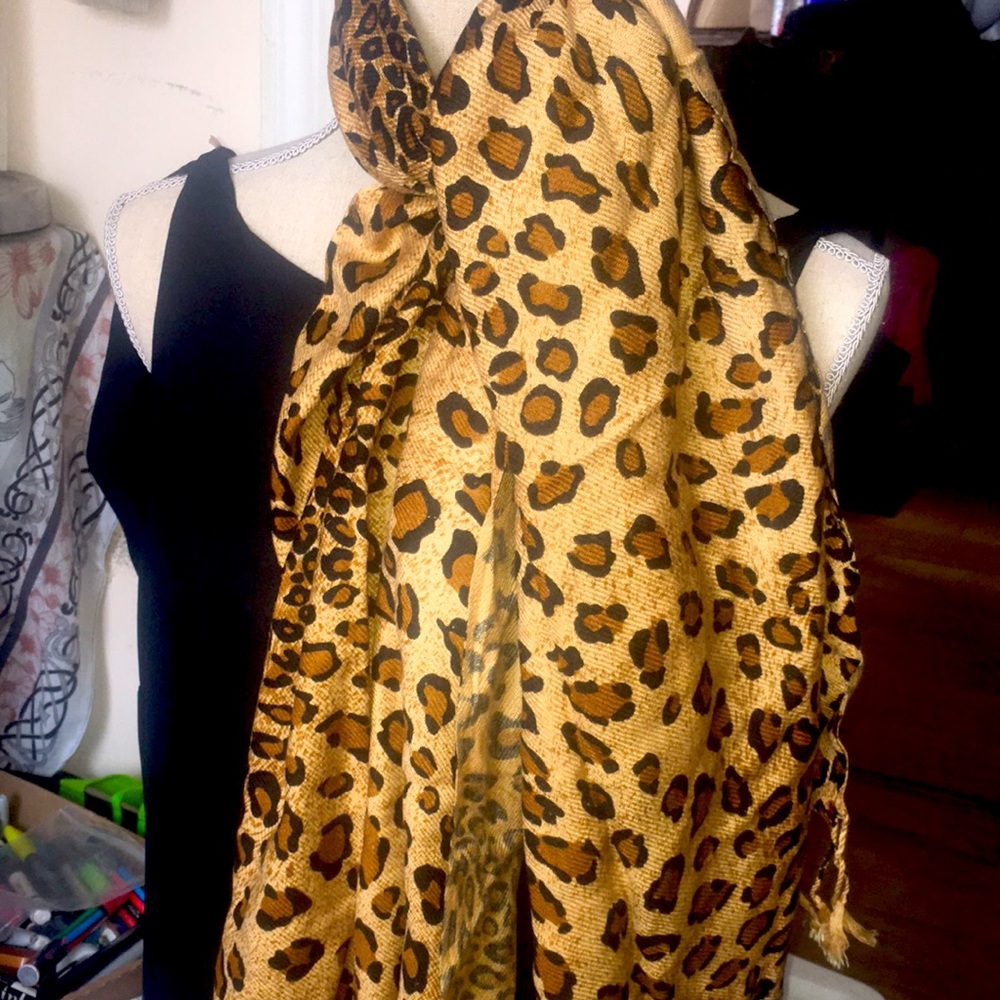 Leopard Print Pashmina Scarf- Wrap